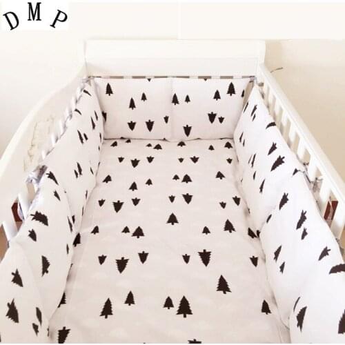 6PCS cotton Baby Room Decor Crib Baby bedding sets toddler bedding set crib set 100% cotton (4bumpers+sheet+pillow cover)