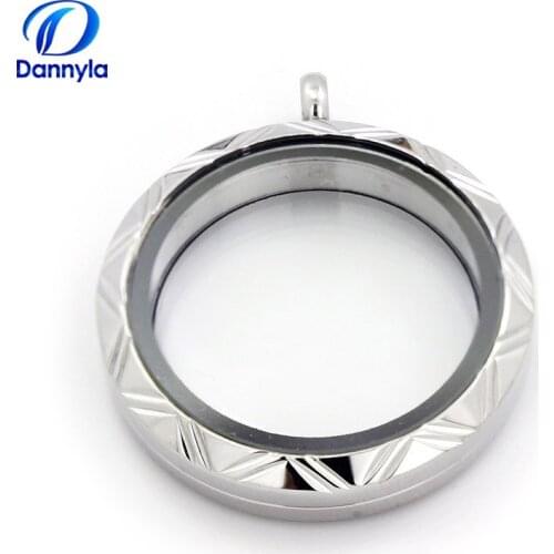Twist Pattern 316 Stainless Steel 30mm Floating Locket Pendant Fit Floating Charms Jewelry LSSS010-12-30MM