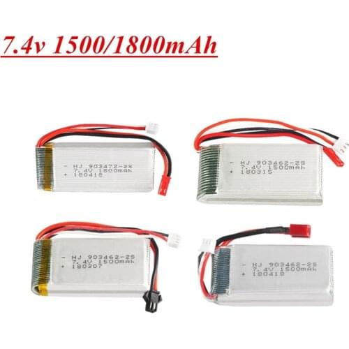 7.4V 1500mAh 1800mAh Lipo Battery For WLtoys V913 L959 L969 L979 L202 K959 L212 RC Cars HQ955 RC Boat TY923 HJ816 RC Drone parts