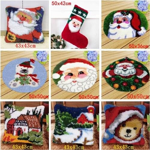 Carpet Embroidery Latch Hook Kits Rug Tapijt Kussen Knooppakket Fomiaran For Needlework Latch Hook Pillow Cushion Crochet DIY