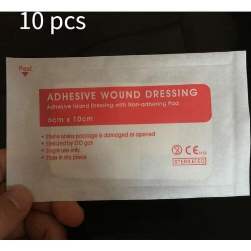 10 pieces pNon-woven Dressing Hemostatic Wound Large Bandage Gauze Pad 6*10CM