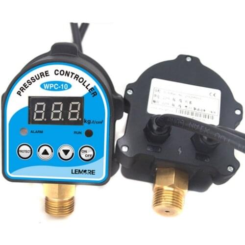 New 1PCS Digital Pressure Control Switch WPC-10 Digital Display Eletronic Pressure Controller for Water Pump With Adapter