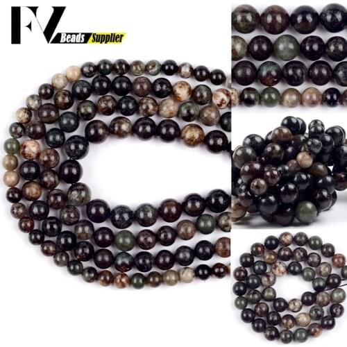 Wholesale 6/8/10mm Phlogopite Natural Stone Smooth Loose Spacer Round Beads For Jewelry Making DIY Bracelets Necklace Needlework
