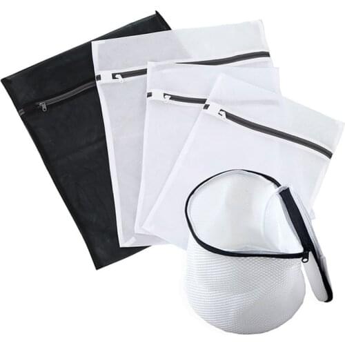 Mesh Laundry Bags Thick Durable Underwear Bra and Socks Protection Washing Bag Travel Clothing Storage Bag with Zip