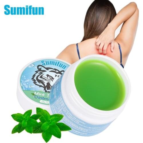 Sumifun Tiger Cream 10g Mint Cooling Oil Muscle Rub Aches Cream Anti-Itching Headache Refresh Medical Pain Relief Ointment