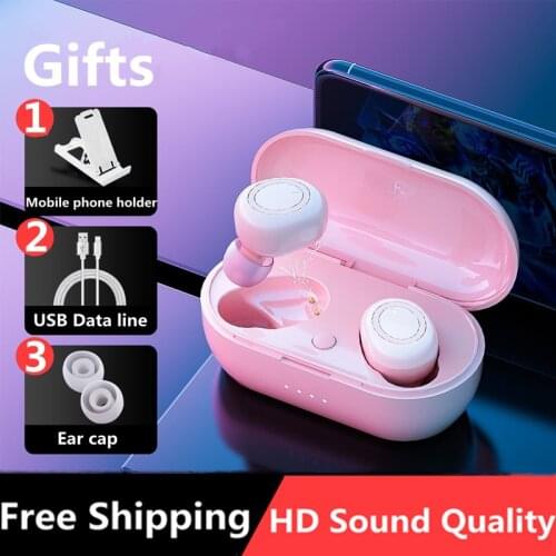 TWS Wireless Headphone Touch Control Sports Waterproof Bluetooth 5.0 Earphone HiFi 9D Bass Stereo Music Earbuds Earphone Headset