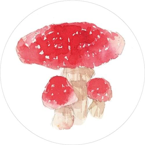 Vintage Mushrooms Washi Tapes Junk Journal Masking Tape Adhesive Tape DIY Scrapbooking Photo Album Washi Stickers