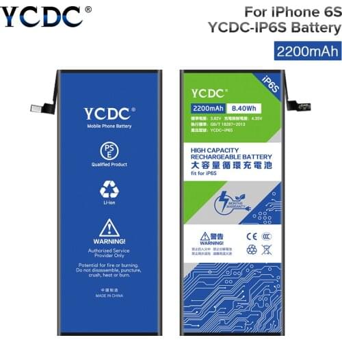 YCDC 2200mAh Polymer Smart Phone Batteries Replacement for Apple iPhone 6S Battery for iPhone 6S 6GS iPhone6S Li-ion Batteries