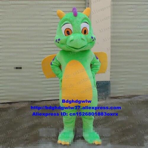 Green Triceratops Pterosaur Pterodactyl Dinosaur Dino Mascot Costume Cartoon Character Grand Bodog Casino Brand Image zx460