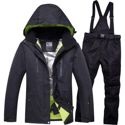 Winter Clothing 2020 New Ski Suit Men Outdoor Snowboard Jacket Waterproof Ski Set Windproof Warm Overalls Snow Pants Thicken