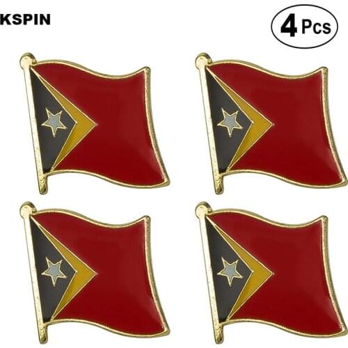 East Timor Flag Pin Lapel Pin Badge Brooch Icons 4pcs