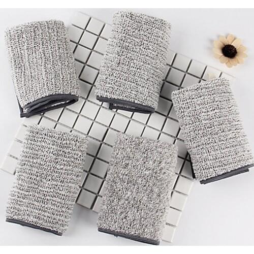 1Pcs Microfiber Cleaning Cloth 27x30cm/30x40cm Super Absorbent Gray Japanese Style Cleaning Towel Kitchen Supplies Wiping Rags