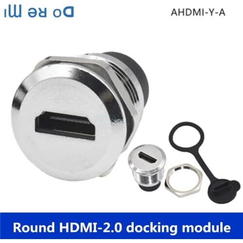 10pcs/lot New Arrival Chassis Connector,Type C Female to Female HDMI-2.0 Converter Adapter Panel Mount DIY Jack with Dust Cover