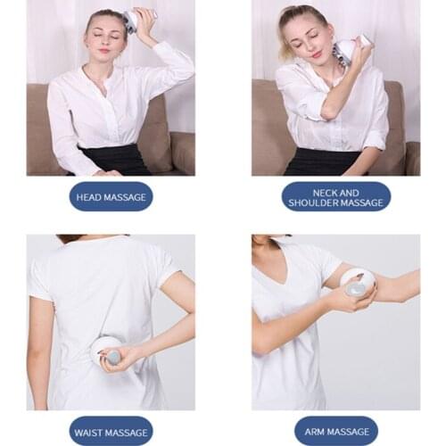 2021 Upgraded waterproof electric head massager wireless scalp massage full body vibration massage health human cat dual purpose