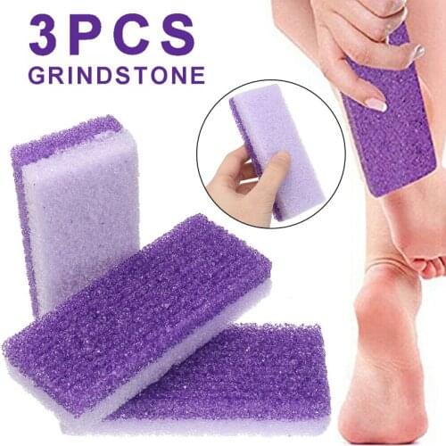 3pcs Pumice Foot Stone File Exfoliate Rasp Dead Skin Remove Scrub Pedicure None Electric Friction Foot Care Tool