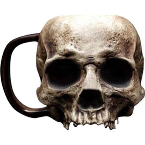 480ML Skull Head Coffee Mug Water Cup Halloween Home Bar Club Whiskey Wine Vodka Beer Wine Glass Water Mugs Horror Home Decor
