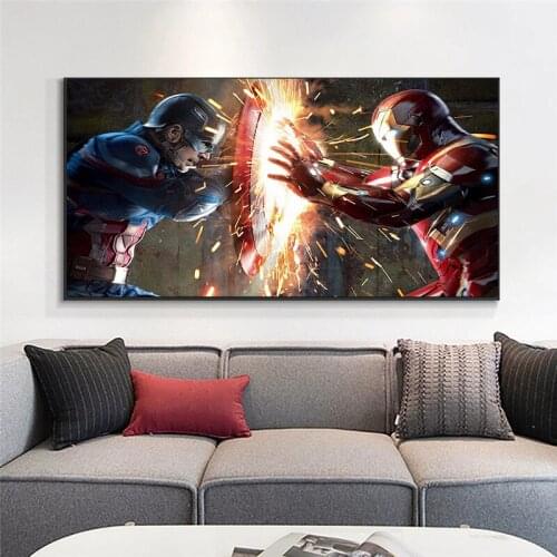 5d Diamond Painting Marvel Art Superhero Captain America Posters Nordic Wall Art Picture for Living Room Home Decoration