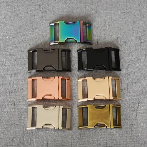 50 pcs/pack 25mm DIY Accessories par a cord bracelet Backpack Buckles Dog Collar Quick Release Metal Buckle Safety Clasp