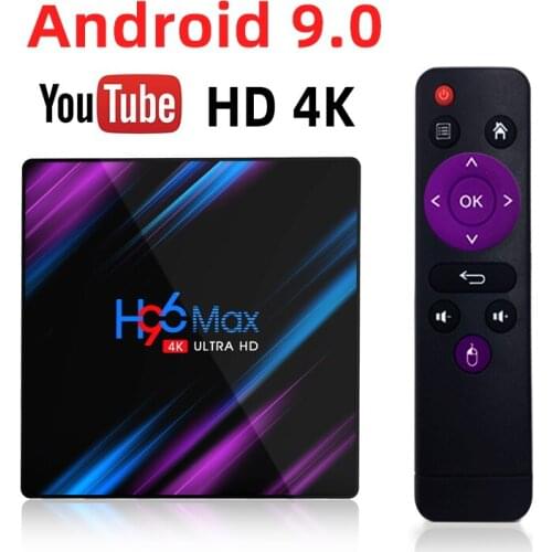 Android 9.0 TV Box H96 Max Rockchip RK3318 4K Smart TV Box 2.4G&5G Wifi BT4.0 16GB 32GB 64GB Media Player Android Set Top Box