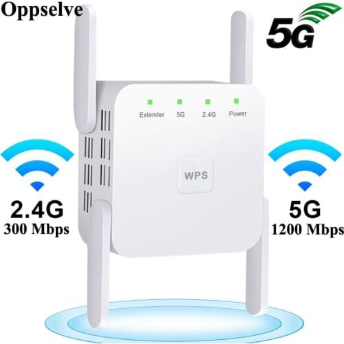 5Ghz Wireless WiFi Repeater 5G 2.4G WiFi Router 1200Mbps Amplifier Wi Fi Extender Long Range Wi fi Repeater Signal Wi Fi Booster