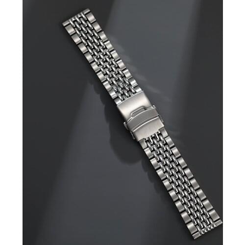 22mm 316L Stainess Steel Beads of Rice Watch Band Bracelet Strap Fit For SKX007 Dive Watches