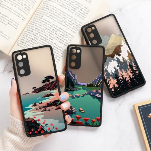 Hand Painted Phone Case For Samsung Galaxy S8 S9 S10 S20 FE S21 S30 Plus Note 20 Ultra 9 8 10 Pro M31 Hard PC Shockproof Cover