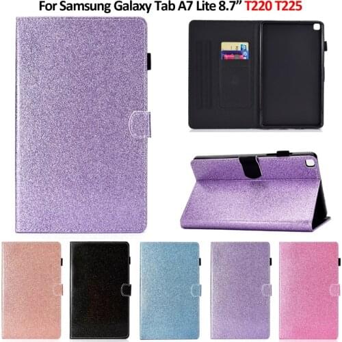 Case for Samsung Galaxy Tab A7 Lite 8|-f-|7 Shiny Glitter Flip Stand Tablet Cover for Galaxy Tab A7 Lite Case 2021 SM-T220 T225