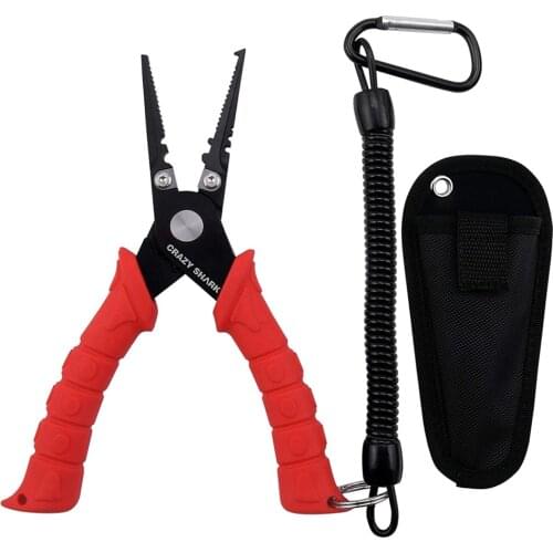 CrazyShark 115mm Mini Portable Fishing Pliers Aluminium Alloy Hook Remover Braid Line Cutting Tools Carp Fishing