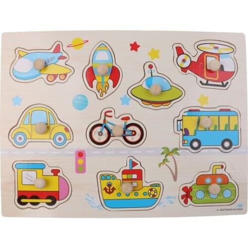 Wooden Jigsaw Puzzles Early Educational Toy Cognitive Learning Visual Developing Problem Solving Various Themed