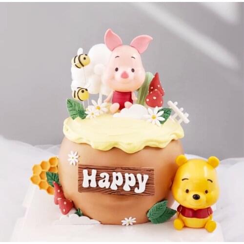 Disney Winnie the Pooh Mickey Mouse Minnie Party Decoration Toys Baby Shower Cake Decoration Dolls Christmas Gifts For Kids