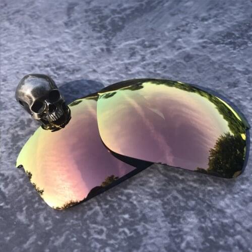 Firtox True Polarized Enhanced Replacement Lenses for-Oakley Bottlecap Sunglass (Lens Only)-Peach Golden Mirror