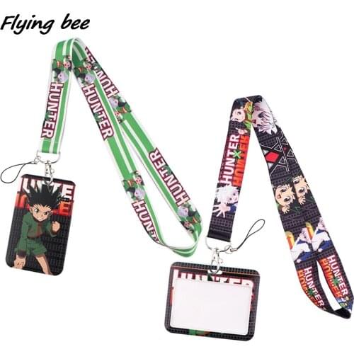 Flyingbee X1997 Anime Hunter Boy Lanyard Card Holder Student Hanging Neck Mobile Phone Lanyard Badge Subway Access Card Holder