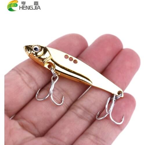HENGJIA 2PCS 5CM/6.5CM 7g/11g Iscas Artificiais Hard Metal VIB Fishing Lures Tackle Vibrator Bait Spoon Pesca Carp Fishing