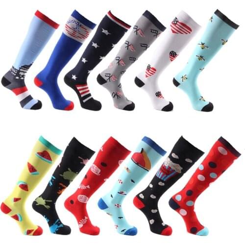 Compression socks for men and women suitable for running nurses air travel pregnancy enhance endurance perform length fantas 1pa