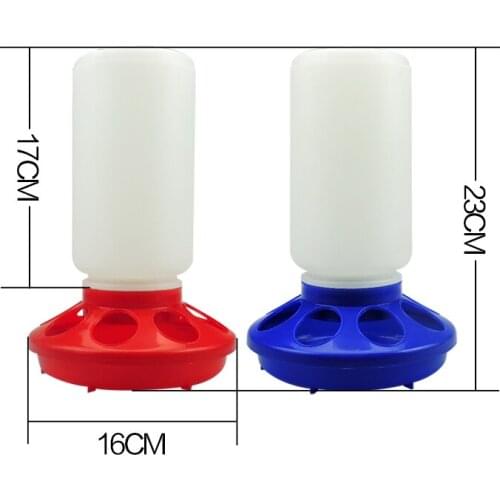Chicken Poultry Feeder 1L Plastic Chick Feeding Bucket Farm Poultry Bird Durable Feeders Waterer Quart Feeding Equipment
