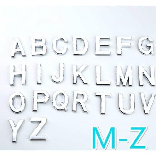 M-Z 5cm Letter Electroplate Advertising Sign Number Plate Door Head Number Plate House Letters Door Sign Home Address