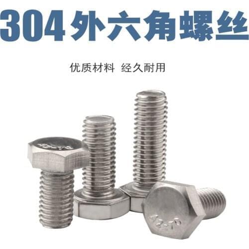 M18/M20 Hexagon Head Screw Bolt Cerrojo Boulon Pernos Threaded Rod Parafusos Bulloni Acciaio Inox External Hex Bolts Nut ISO4017