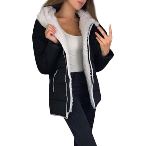 Fashion Women Winter Thicken Long Fleece Coats Long Sleeve Warm Jacket Outerwear Zipper Coat Women Blend Coat