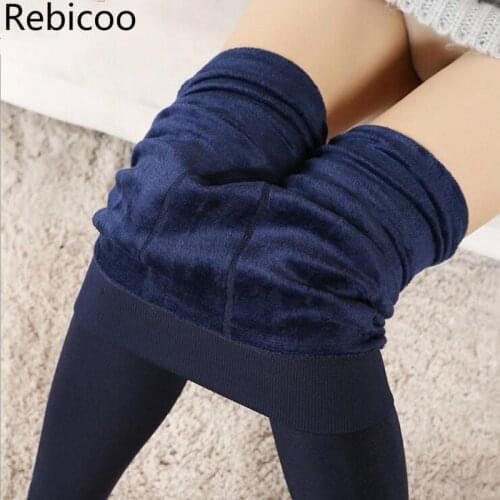 NEW plus cashmere fashion leggings women girls Warm Winter Bright Velvet Knitted Thick Legging Super Elastic Pants