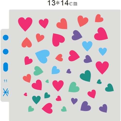 Wholesale love plastic mold shield DIY cake scrapbook stencils hollow Embellishments printing lace ruler Valentines Day