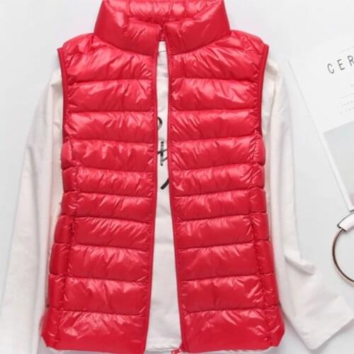 Autumn and winter womens light and thin warm down vest, down vest, waistcoat, waistcoat