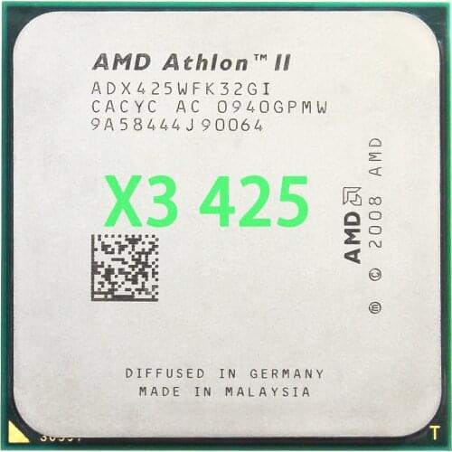 AMD Athlon II X3 425 CPU Processor Triple-Core (2.7Ghz/ L2=2M /95W / 2000GHz) Socket am3 am2