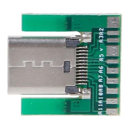 USB 3.1 Type C Female Socket Connector Plug SMT Type With PC Board DIY 24pin