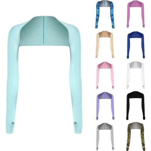 Arm Sleeve Siamese Long Shoulder Sleeve Sunscreen Scarf Elbow Sleeve Cuff Scarf Thin Section Scar Cover Arm Cover Fake Sleeves