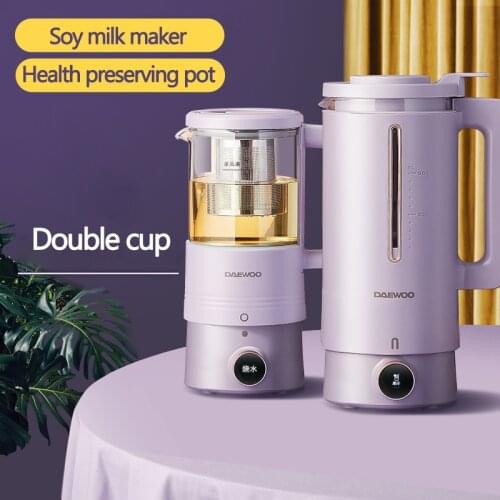 600ml Soybean Milk Machine Soymilk Maker Health Preserving Pot Electric Juicer Blender Cytoderm Breaking Machine Double Cup 220V