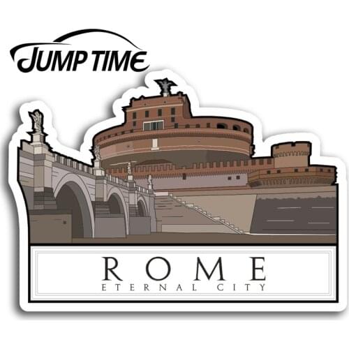 Jump Time for Rome Italy Vinyl Stickers City Travel Sticker Laptop Luggage Truck Window Bumper Decal Waterproof Accessories