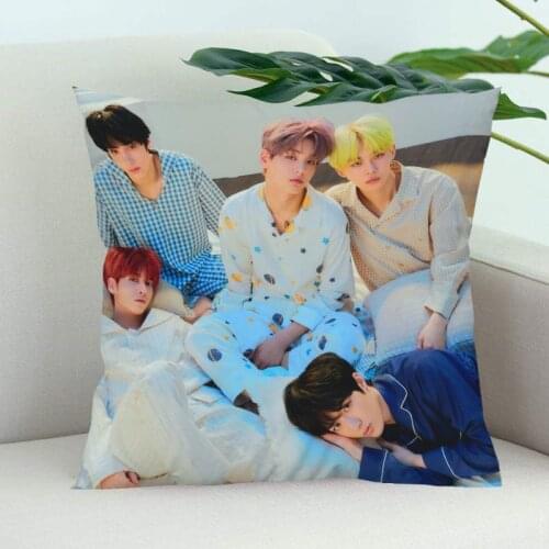 Tomorrow X Together Pillow Cover Bedroom Home Office Decorative Pillowcase Square Zipper Pillow Cases Satin Soft