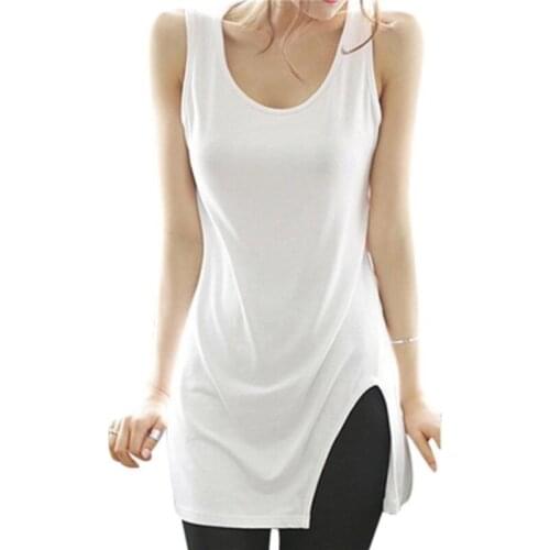 Summer Style Soft Cotton Women Tank Top Fitness Sexy Sleeveless Sport T Shirt Elegant Lady Bottoming Tees Streetwear White Tanks