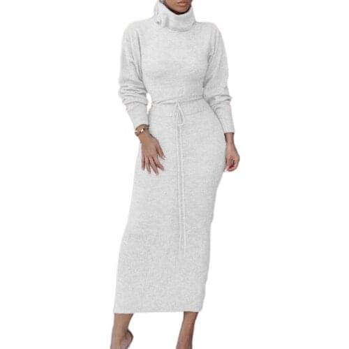 Fashion Women Sets Autumn Winter Long Sleeve Sweater Maxi Bodycon Skirt Two Piece Set Outfit vetement femme Женский костюм 2021