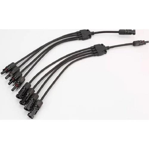1pairs Y 3Y 4Y Branch Parallel Connection Electrical Solar Connector Photovoltaic 30a 1000v 2pcs Solar Panel Cable Wire Connect